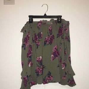 A off the shoulder top.